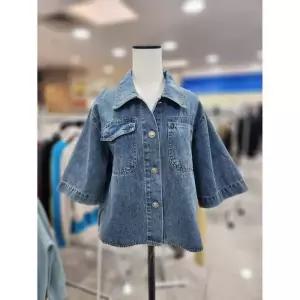 세이브존08 7부 소매 청자켓  A25DM5104