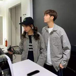ONM 남여공용 셔츠 남방 시밀러룩 커플룩 1컬러 체크패턴