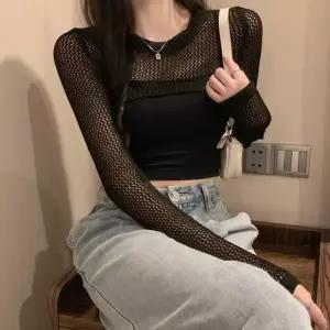 ONM 크롭니트볼레로크롭그물심플니트원피스볼레로