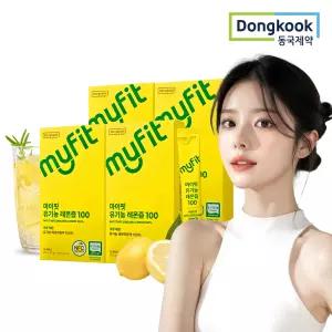 동국제약 마이핏 유기농 NFC 레몬즙 100% 4박스 레몬수 원액 착즙 액상 스틱