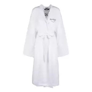 칼 라거펠트 호텔 칼 로고 자수 와플 목욕 가운 231W2180 100 TP942790306