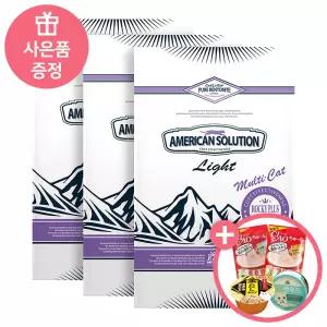 아메리칸솔루션 라이트 고양이모래 멀티캣 로키플러스(AK371) 6kg*3개