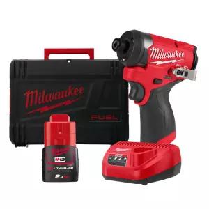 밀워키 M12 FID2-201X 충전 임팩 드릴 12V 2.0Ah 배터리 1개 세트