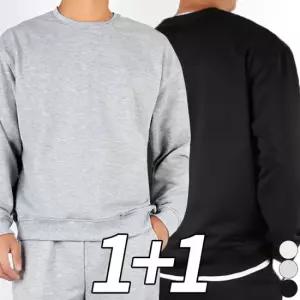 엔케이아울렛 C-남성베이직맨투맨 무지 데일리 맨투맨 티셔츠 2장 세트