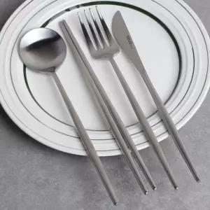 헬리오 국산스텐304 달수저 디너커트러리 4종세트 실버