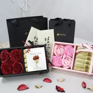 쥬디니스 1+1어버이날 카네이션 비누꽃 용돈박스 브로치포함