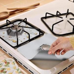 실버 가스 렌지 레인지 싱크대 주방 기름때 오염 방지 패드 커버 가드