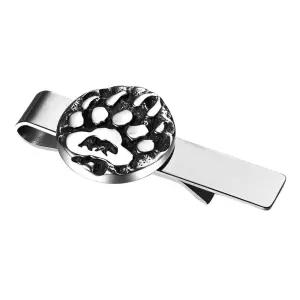 OIDEA 남자 남성 바이킹 타이 클립 실버 노르웨이 라운드 나침반 룬 넥타이 바 걸쇠 스텐 스틱핀 핀 노르딕