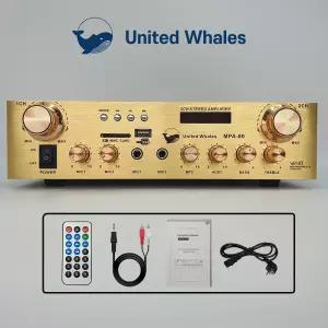 2채널 블루투스 미니 앰프 카페 매장용 업소용 소형 엠프 U.W MPA-80