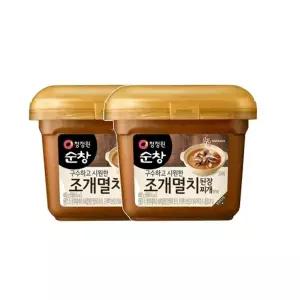 청정원 순창 조개멸치 찌개된장양념 캠핑 여행 자취 450g 2개