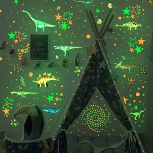 공룡 스티커 모음 천장 다이노 선물 접착 야광별 color 기본 램프 도트 시트