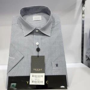 [예작]예작 YJ3MBR211 스트라이프  면 폴리혼방 기본 일반핏  반팔셔츠_SC