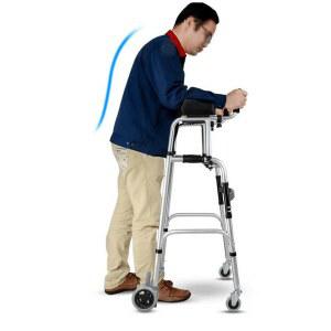 워커 보조 보행 용 2륜 가능 보행기 담황색 TacaoF