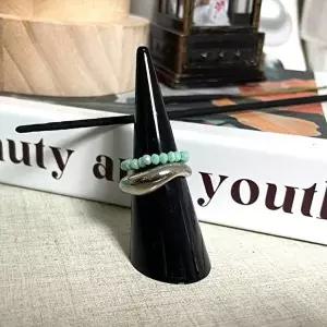 원뿔 블랙 거치대 걸이 반지진열 반지-WFGTFR9