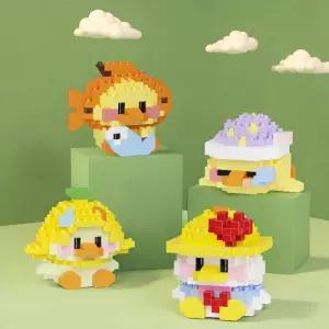 해피덕 캐릭터 피규어 퍼즐 레고호환블럭 고양이 선물 커플 취미 나노 귀여운 굿즈 미니 오리