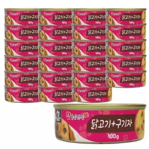 헬로도기 참좋은간식 강아지 캔 닭고기 구기자 100g x 24개