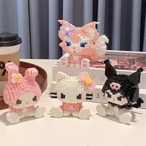 레고호환블록 블럭 피규어 쿠로미 장식품 여자 명절 선물 방 인테리어 헬로키티 산리오컬렉션 스텔라루