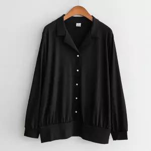 (안나앤플러스) 로젤 진주 긴팔 티셔츠[티셔츠DML10] 빅사이즈