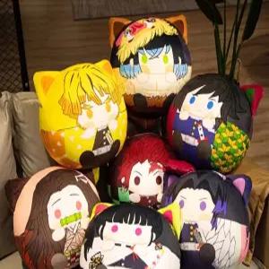 귀멸의 칼날 굿즈 동그란 베개 모찌 쿠션 쫀득 탄지로 귀살대 무이치로 단주 캐릭터 귀칼 인형