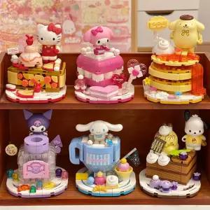 산리오 나노블럭 레고호환블록 조립 케이크 디저트 모양 조립 피규어 키덜트 장식 굿즈 쿠로미 포챠코 인기