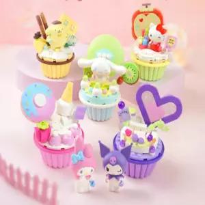 캐릭터 산리오 쿠로미 케이크 피규어 여자 레고호환블록 나노블럭 쿠로미 마멜 키티 카페 아이스크림 선물