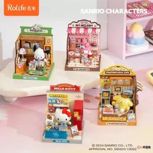 산리오 굿즈 피규어 조립 나노블럭 편의점 카페 책방 커피숍 DIY하우스 미니어처 조립 모형 선물