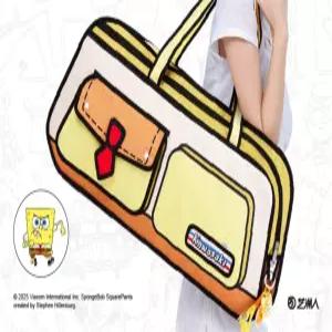 입체 2D 스폰지밥 징징이 뚱이 콜라보 만화풍 토트백 대용량 다기능 스포츠 남녀 정품 배드민턴 헬스 가방