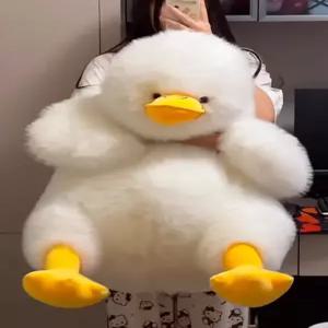 귀여운오리 노란 하얀 오리 봉제 인형 인형 잠자는 침대  베개 데이 생일선물 캐릭터 굿즈 동물인형