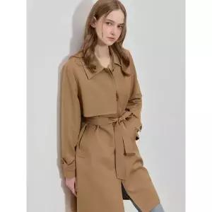 [하프클럽/쉬즈미스]트와일라잇 베이직 플랩 트렌치코트 (택가격 418000원)