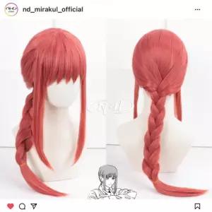 체인소맨 체인쏘맨 마키마 주인공 헤어 머리스타일 뿔 코스튬 가발 코스프레 굿즈 파티