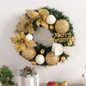 플라워트리 크리스마스 리스 벽장식 나디아 포인꽃 A 35cm 소품