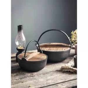 일본식 냄비 밀푀유 주물 손잡이 샤브샤브 뚜껑 유리커버