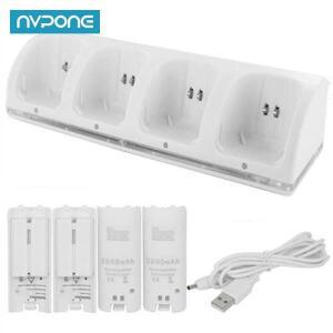 닌텐도 Wii 패드용 충전식 배터리 충전기 리모컨 도크 스테이션용 2 개 4 개