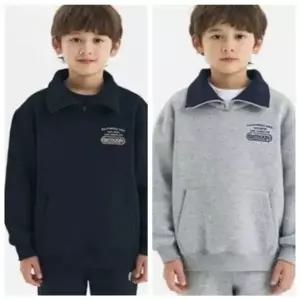 [NS홈쇼핑][아웃도어프로덕츠키즈]기모 반집업 맨투맨셋트OD254IZM05/BPT05_MLG/BLK..