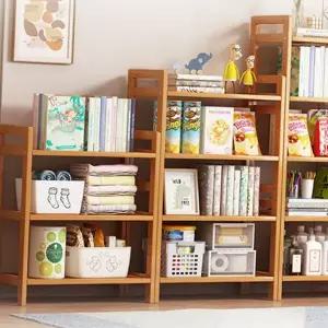 원목 수납 다용도 나무 5단 원목 선반장 4단 3단 조립 정리대 수납장 진열장 틈새 우드 책장