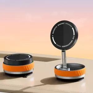 차량용 진공 강력 자석 거치대 자기흡입 무선 충전기 회전 휴대폰 거치대