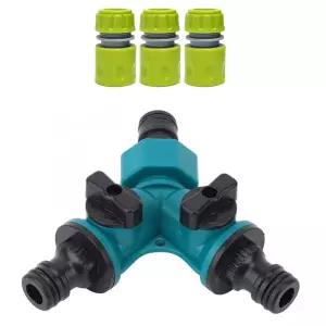 호스 연결 3구 Y자 밸브 원터치 어댑터 커넥터/분배기/물/수도꼭지/연결구/부속/가든/커넥터/에어컨/아답터