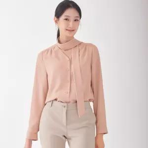 [지센] 배색 레터링 셔츠 LFWSO902_PE