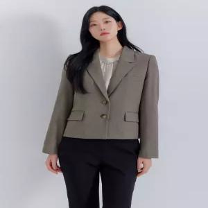 [지센] Z-셀렉션 피어로즈 숏기장 셋업 자켓 LFFJN902_DB