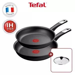 [테팔] 퍼펙트 터치 티타늄 3X 인덕션 프라이팬 2종(팬20+팬24) (+레온 유리뚜껑24)