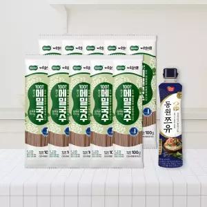 [순솔X동원] 순솔 100% 메밀국수 100g 10봉 X 동원 쯔유 500g 소바 세트