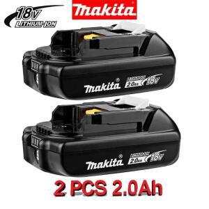 마키타 18V 2.0Ah BL1820B 충전식 배터리 2팩 마키타 BL1830 BL1830B BL1840 BL1840B BL1850 BL1850B