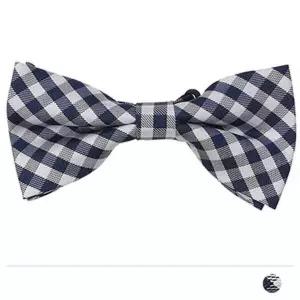 MTIEF18074 네이비 사각 체크 보타이