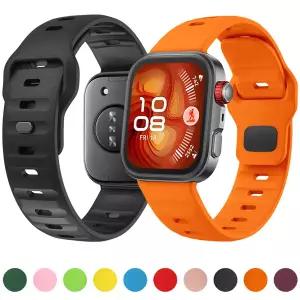 호환 화웨이 워치핏 34핏 4 프로용 실리콘 스트랩 화웨이 워치핏 4 프로핏 스트랩용 통기성 밴드