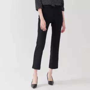 [지센] [에센셜] 트윌저지 풀밴딩 일자핏 팬츠 LCPTP272_BK