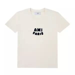 [아미] AMI UTS075 726 136 PARIS FRANCE 크로셰 로고 공용 반팔티