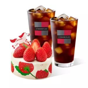 [투썸] 생딸기듬뿍우유생크림(쁘띠)+아메리카노R 2잔