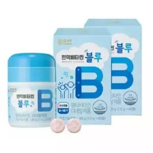 (정품) 함소아 면역비타민 블루 60정 2박스 (2개월분) 8세~10세