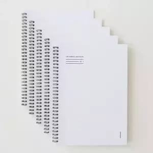 모모팝 더 심플 스프링 노트 B5 3종 라인 화이트, 5개