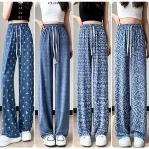 [라일리여성의류] Rly 쿨바지 쿨팬츠 와이드 청 냉장고 여름 일자밴딩